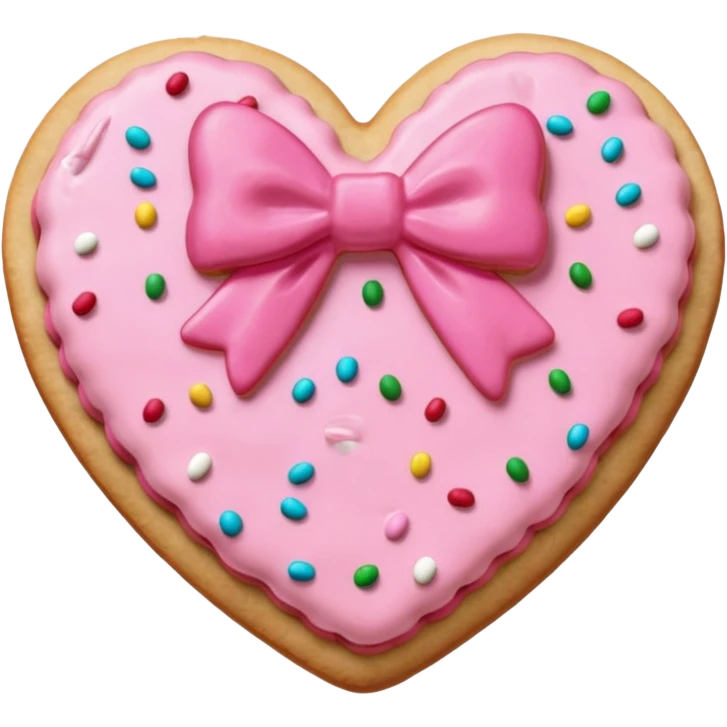Coquette Christmas cookie emoji