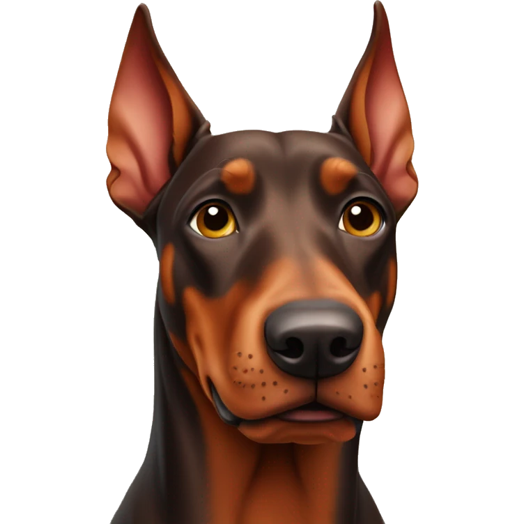 Red Doberman pinscher  emoji