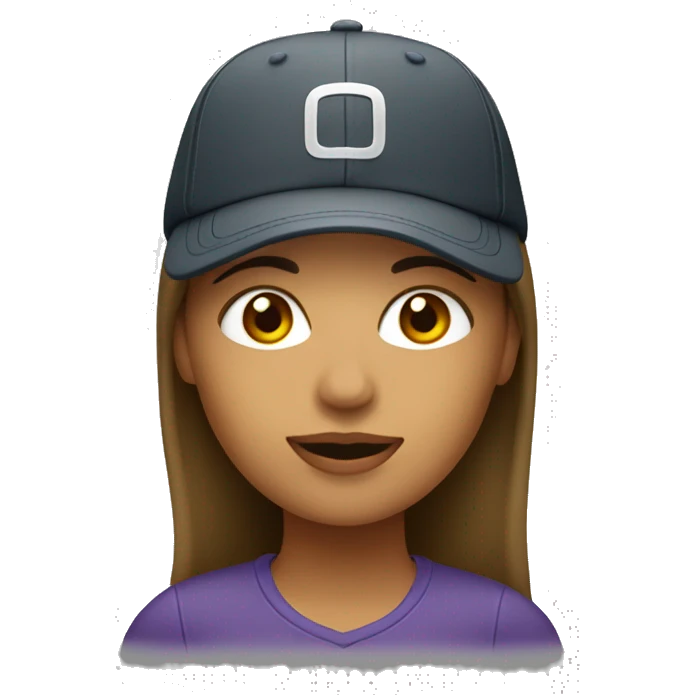 Mujer con gorra pa atrás  emoji