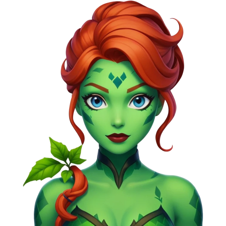 poison ivy fortnite skin blue eyes emoji