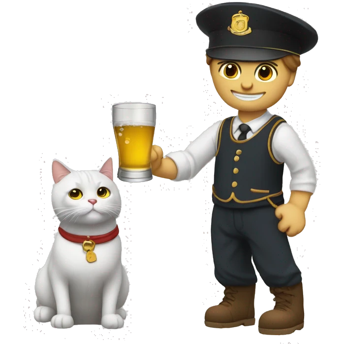 Un chat qui est breton et qui boit de l’alcool emoji