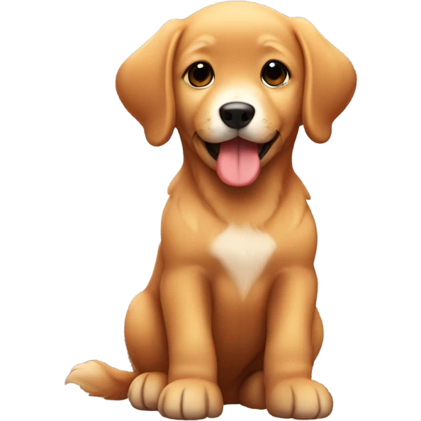 Chibi red retriever puppy emoji