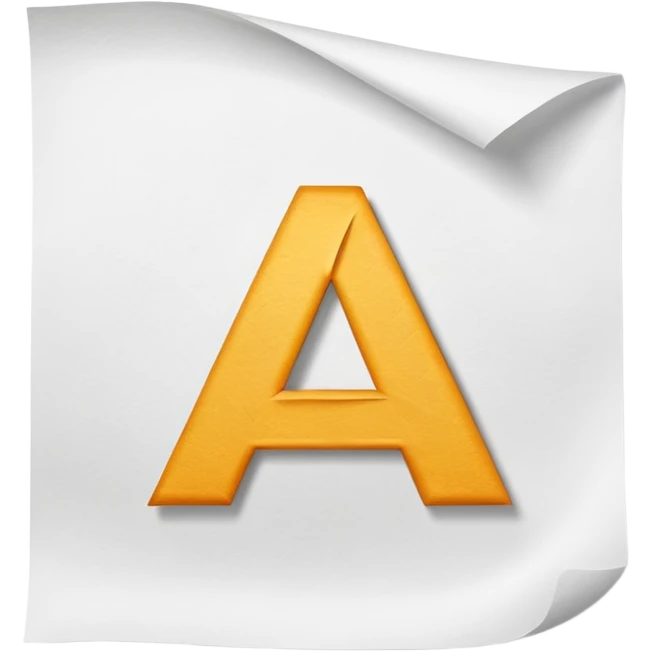 paper sheet with letter А highlighted emoji
