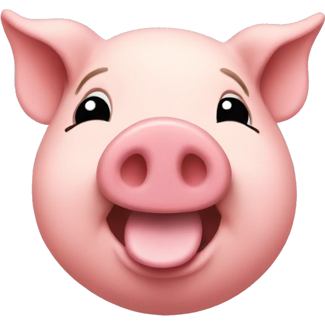 Piggie kissing emoji