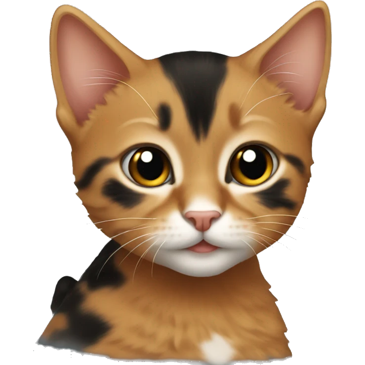 black and ginger kitten emoji