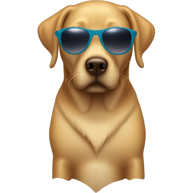 Labrador with sunglasses emoji