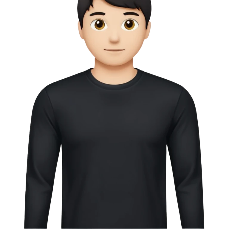 long sleeve t-shirt without smiley face emoji