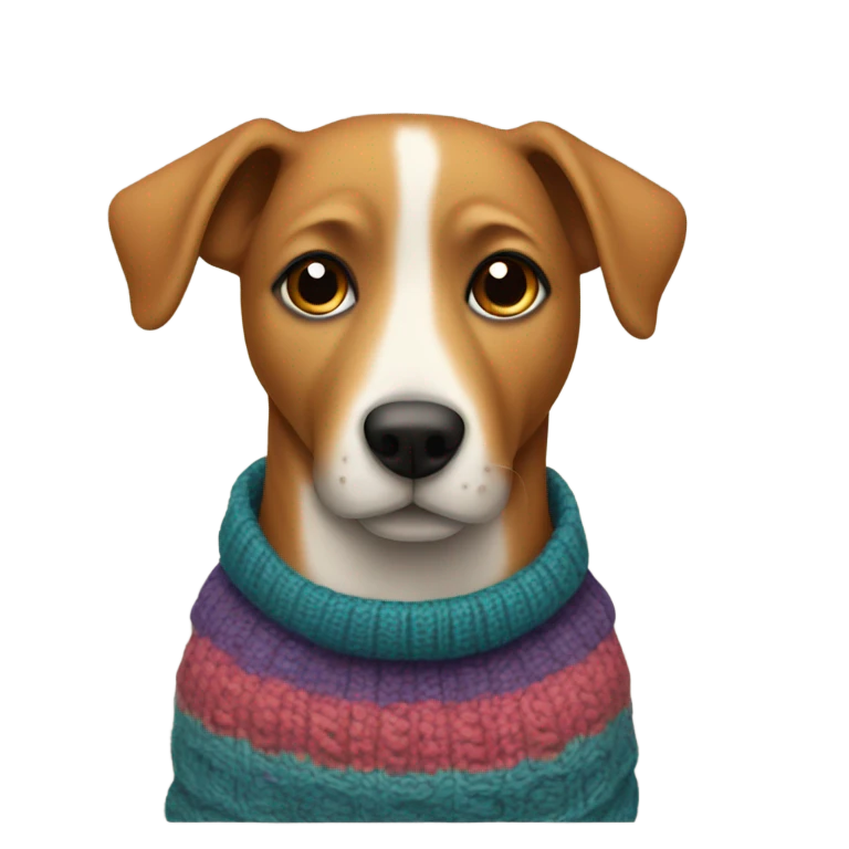 Dog wearing a sweater  emoji