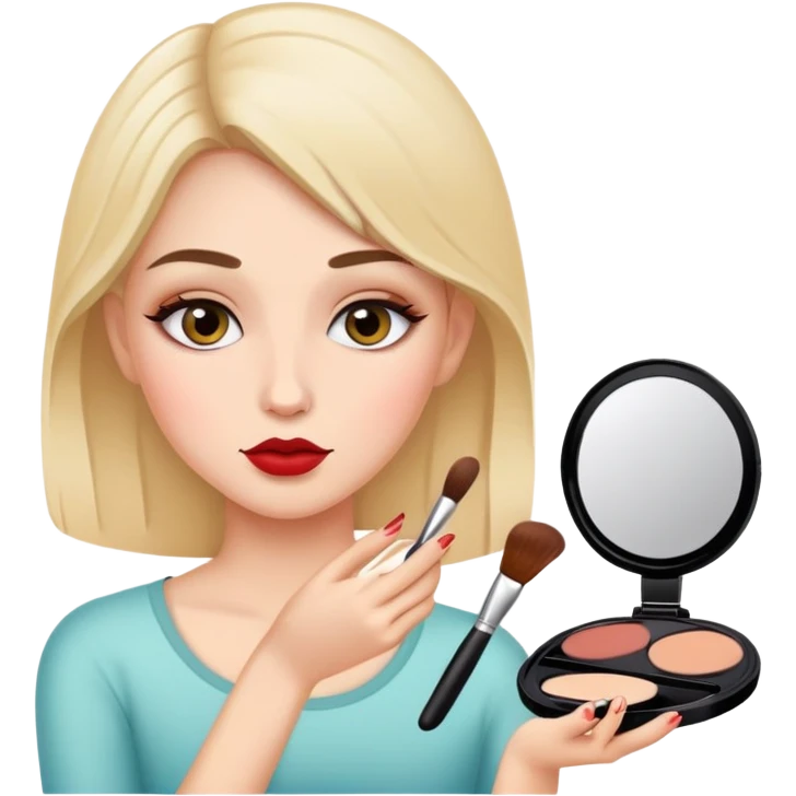 A Girl putting on makeup  emoji