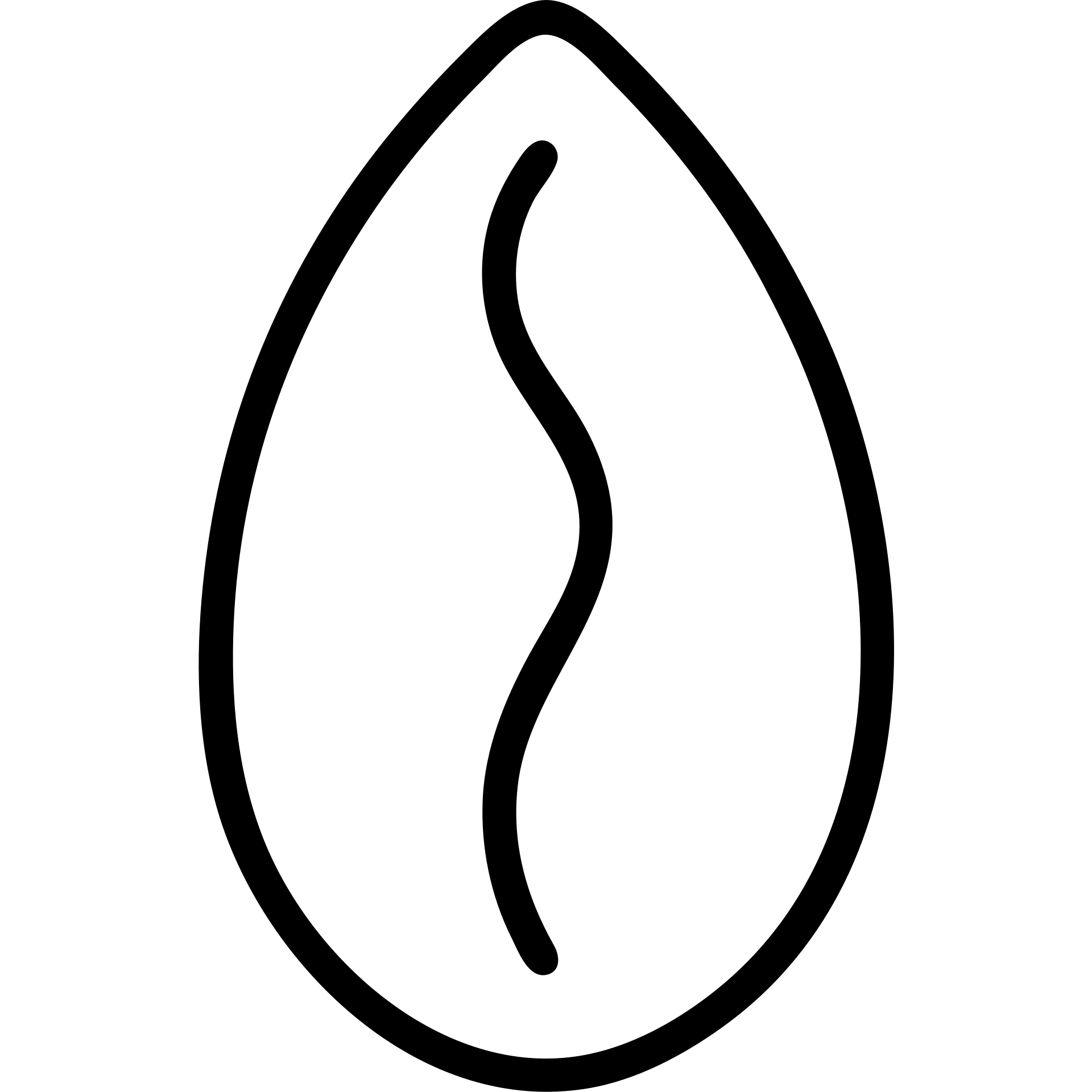 minimalist outlined icon of a tonka bean emoji