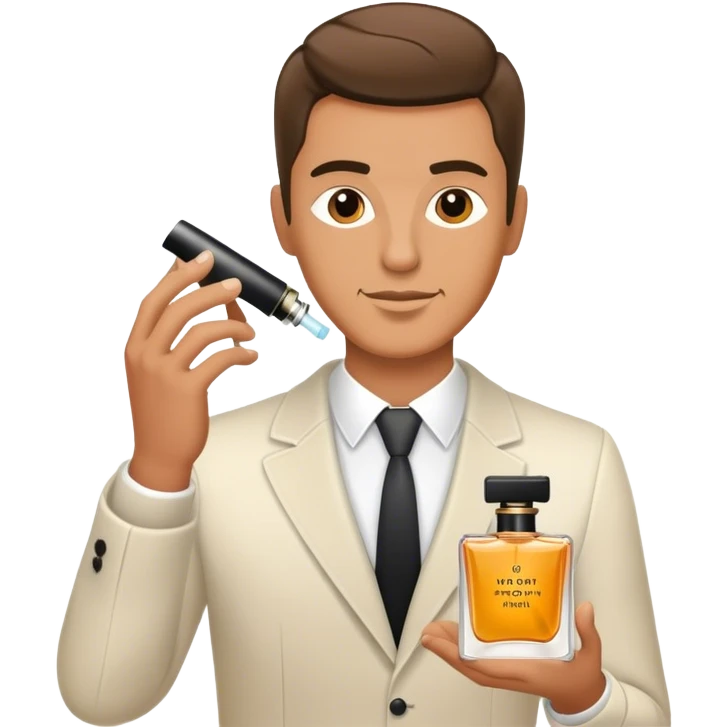 Man spraying perfume emoji