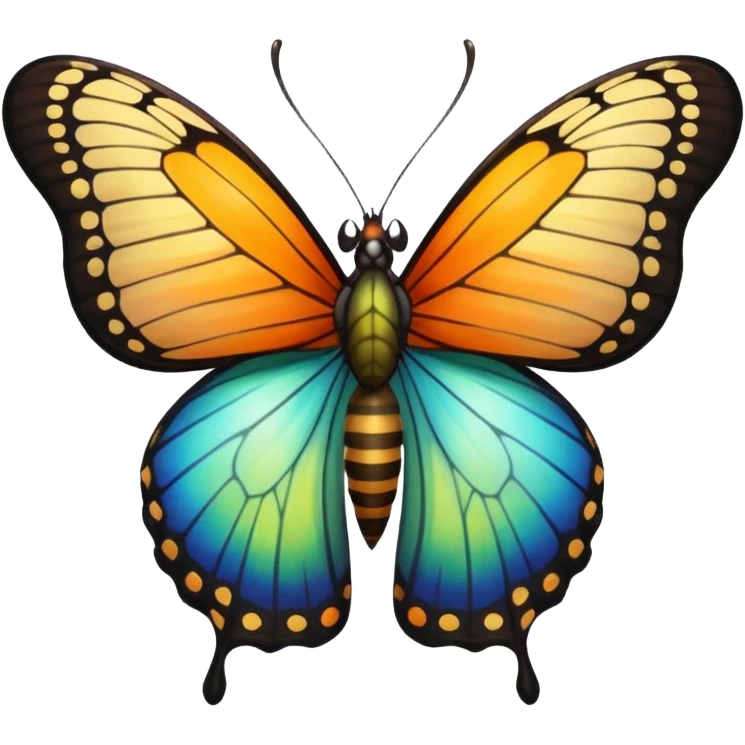 butterfly from pupa emoji