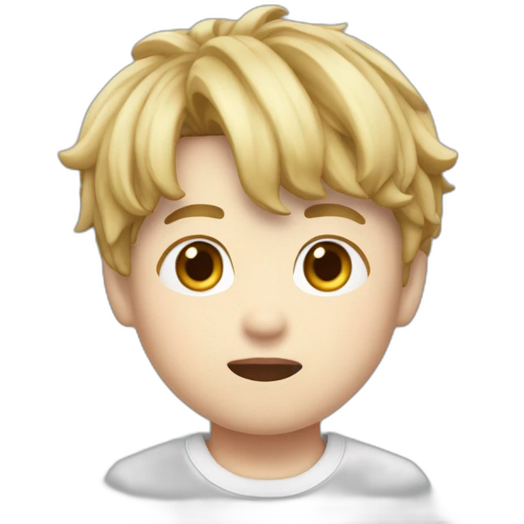 Jimin qui bois de l'acolle emoji