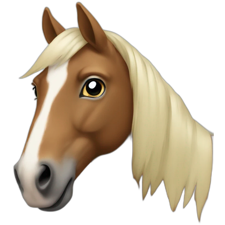 Un cheval emoji