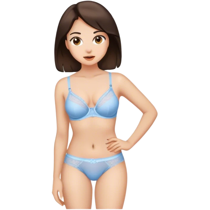 female brunette underwear emoji