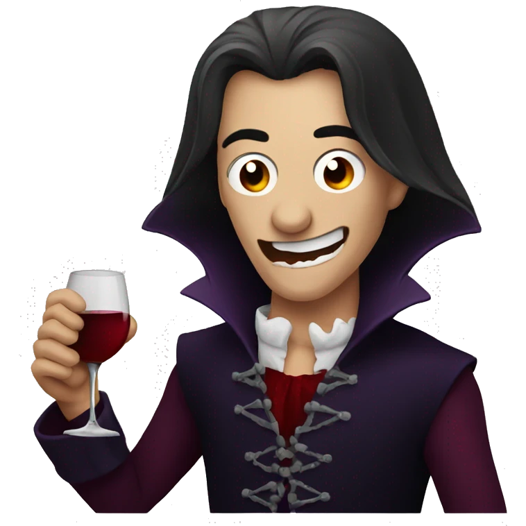 vampire drinking wine emoji