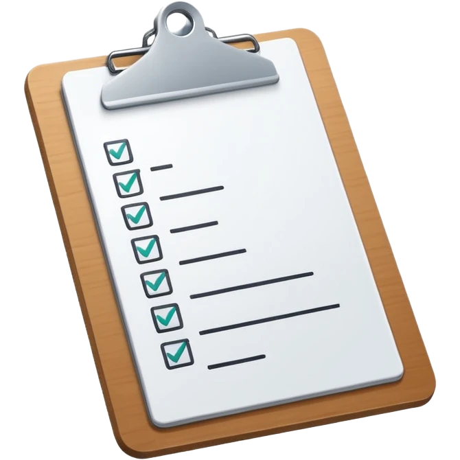 clipboard with return icon in upper corner emoji