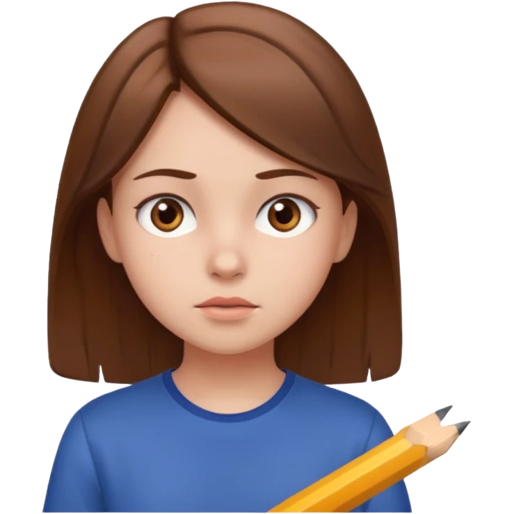 A girl in a practice emoji