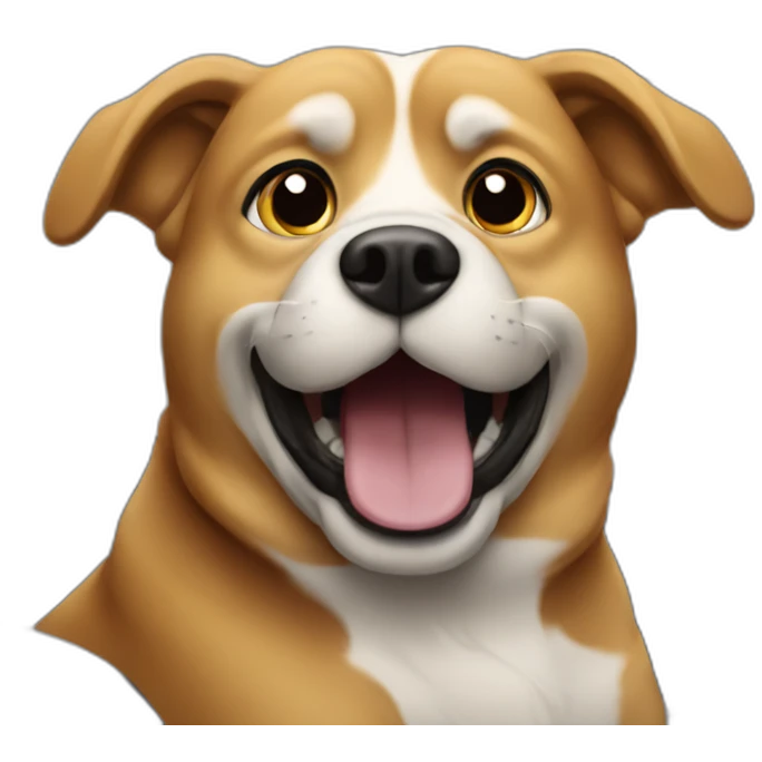 dog driving a convertible mercedes with open mouth emoji