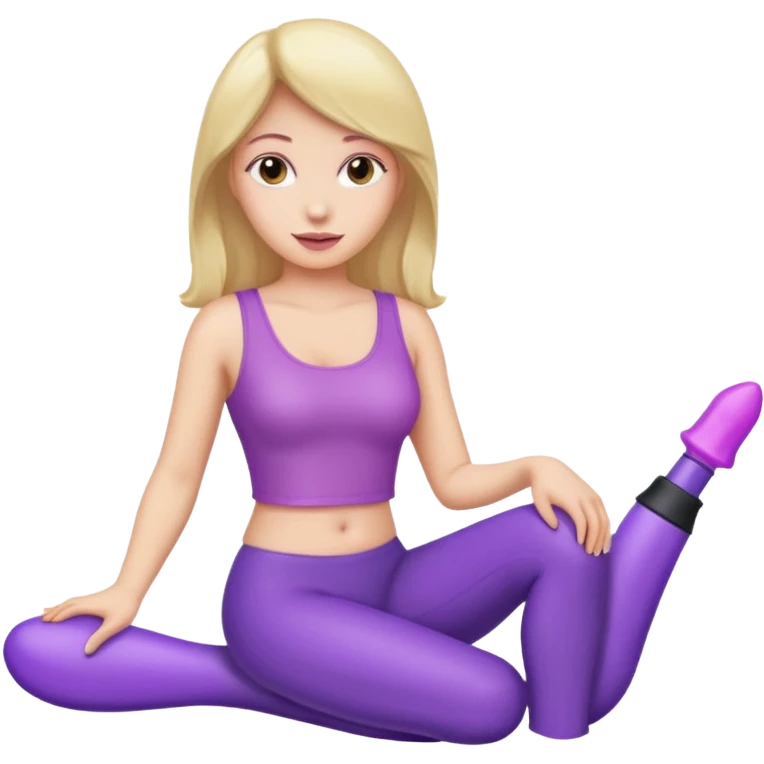 Woman sitting on dildo emoji