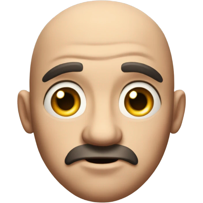 The character "Heavy" from the game tf2 as an emoji. VERY in the style of emojis, just his face emoji