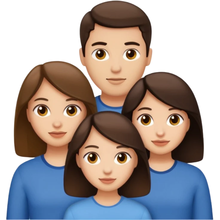 2 girls 1 guy brunettes  emoji