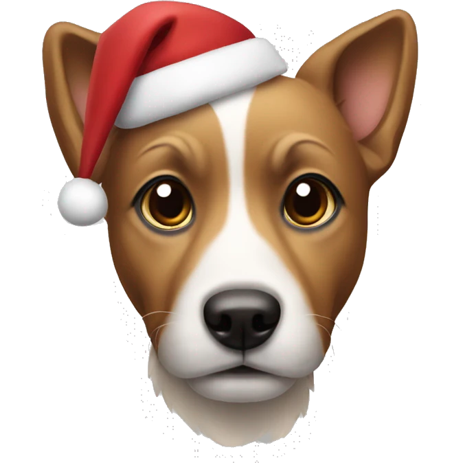 Christmas dog emoji