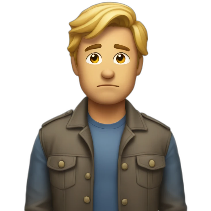 Sam sulked posing emoji