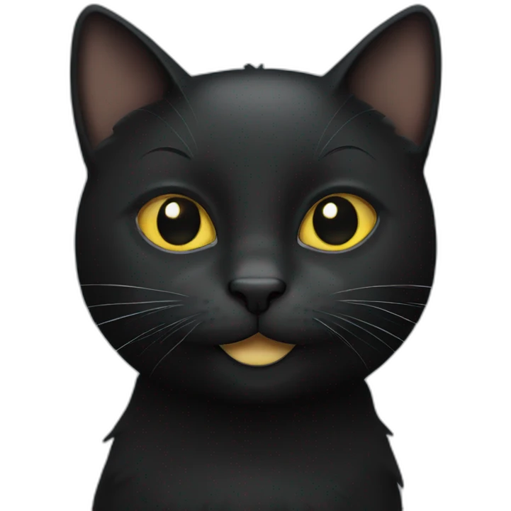 black cat,smiling emoji