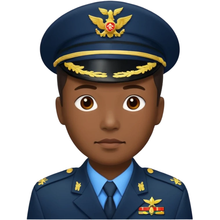 Chinese man in military uniform emoji