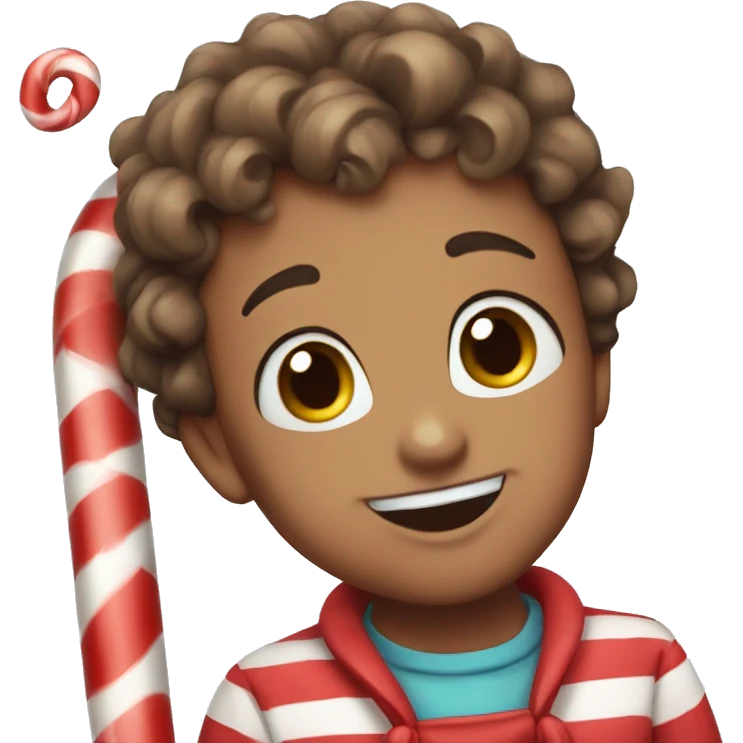 candy cane cute emoji