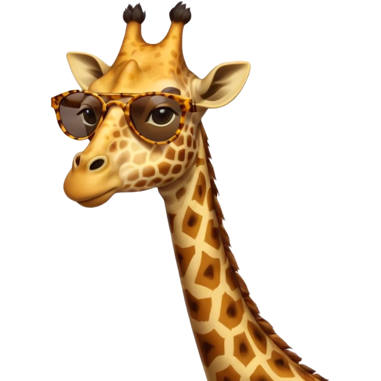 giraffe head and body wtih sunglasses  emoji