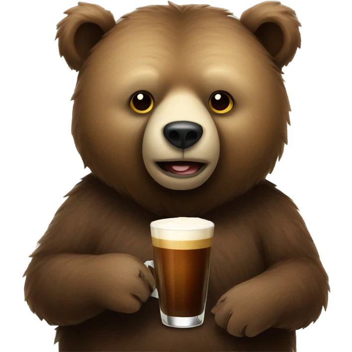 Bear with an espresso martini  emoji