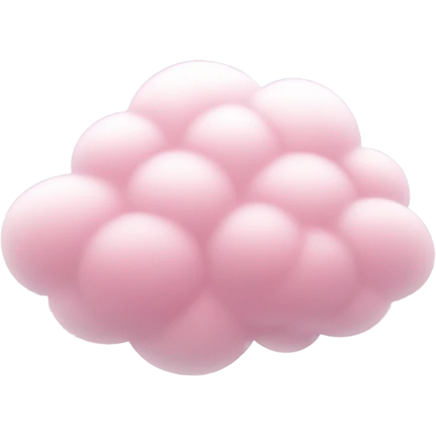 Pink snowfall cloud emoji