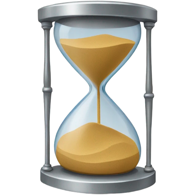 an aluminum sand clock emoji