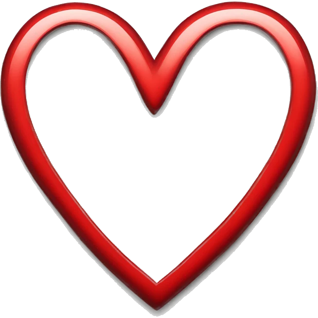 Shiny Red black stripe heart emoji