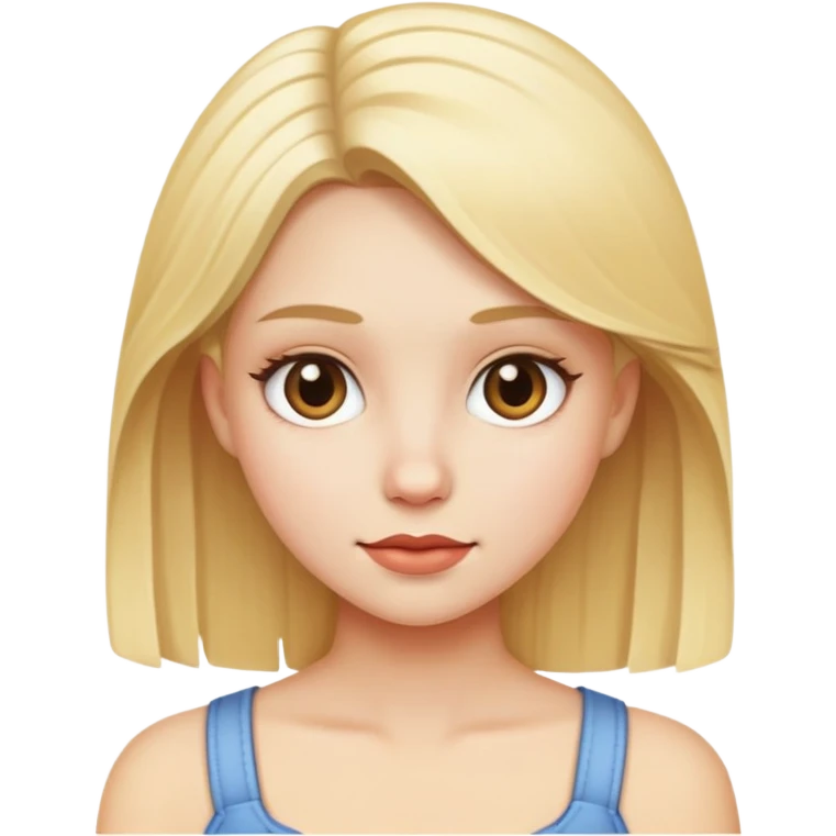 Blonde girl with white skin emoji