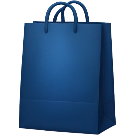 Dark blue shopping bag written Safirazul emoji