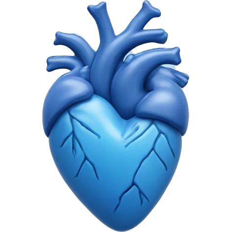 Blue real heart emoji