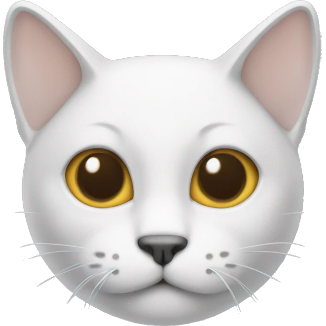gato blanco con manchas emoji