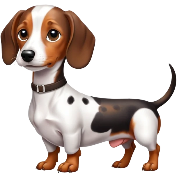 Piebald Dachshund  emoji