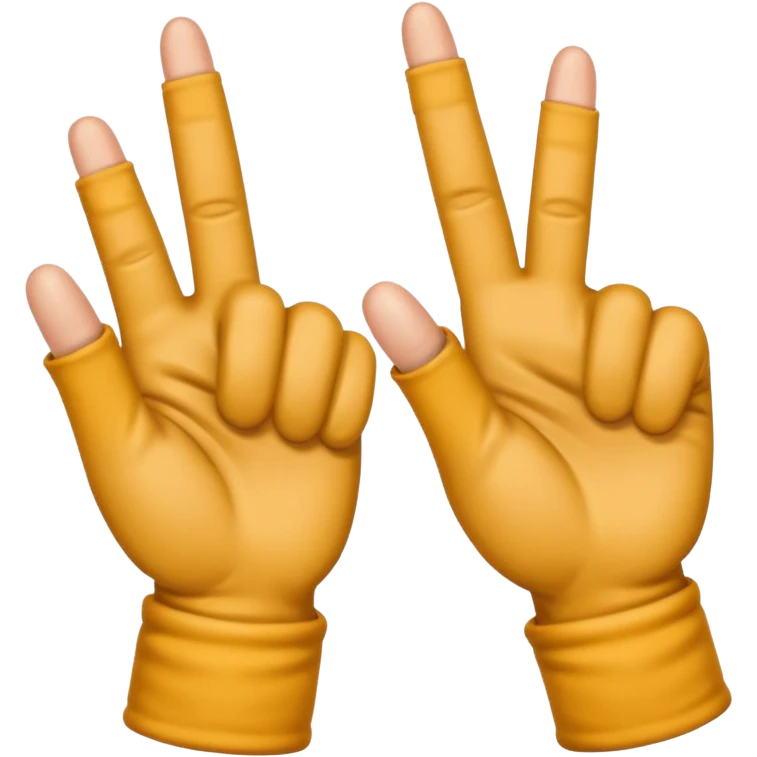 Middle finger emoji wearing fingerless gloves vulgar emoji