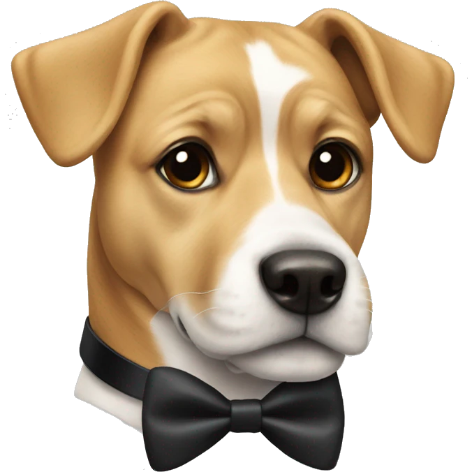 Dog in black bowtie emoji