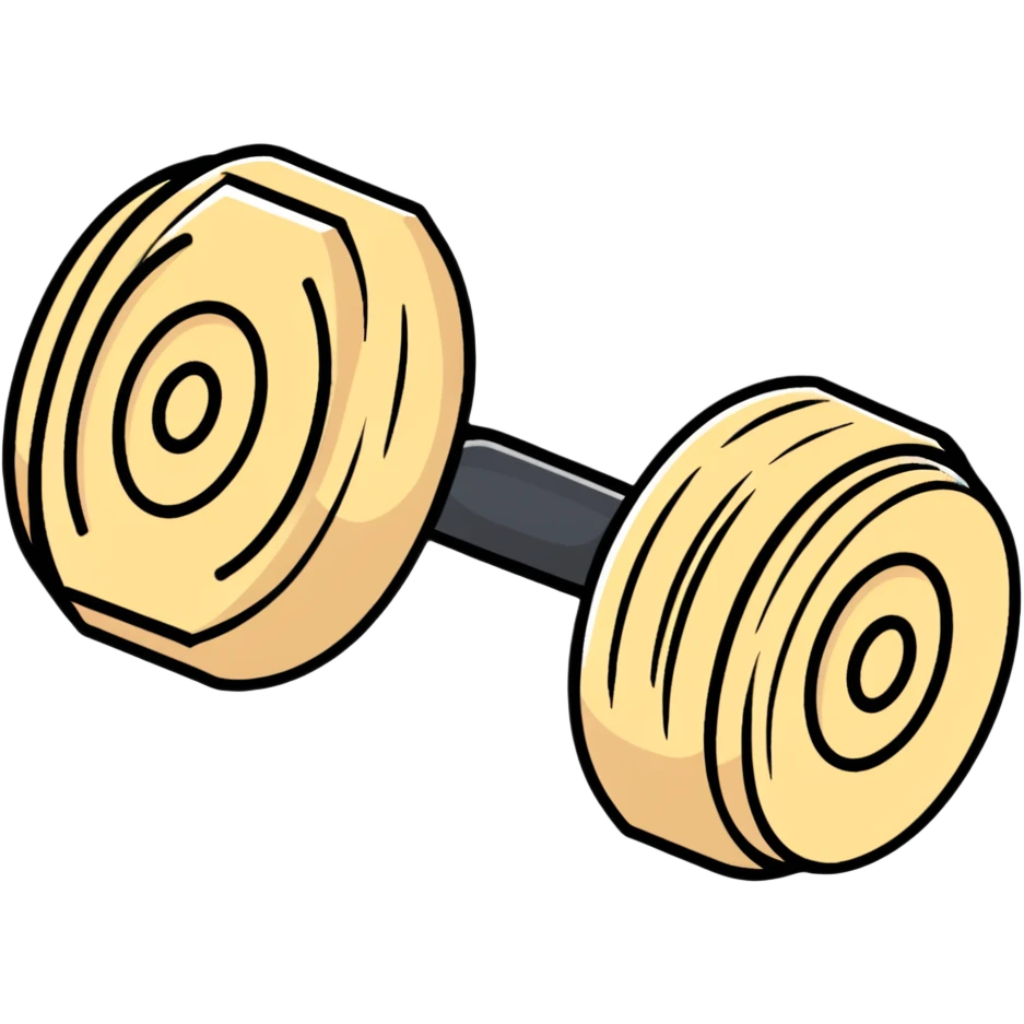 beige dumbbell emoji