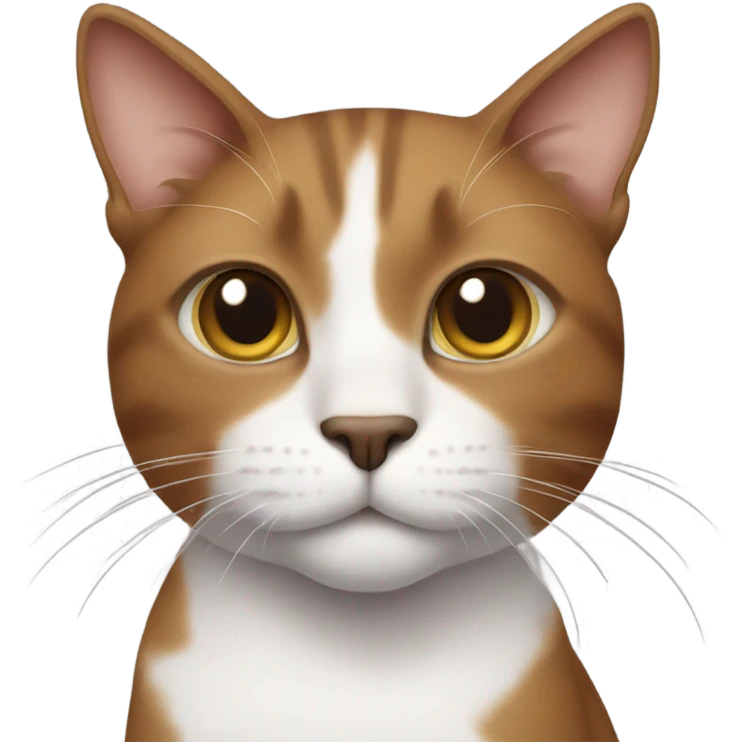 Brown cat wearing a white tank top emoji