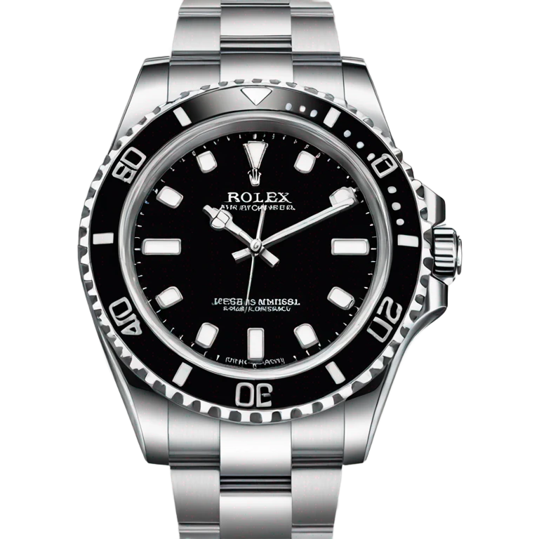 Create Rolex watch with black dial emoji