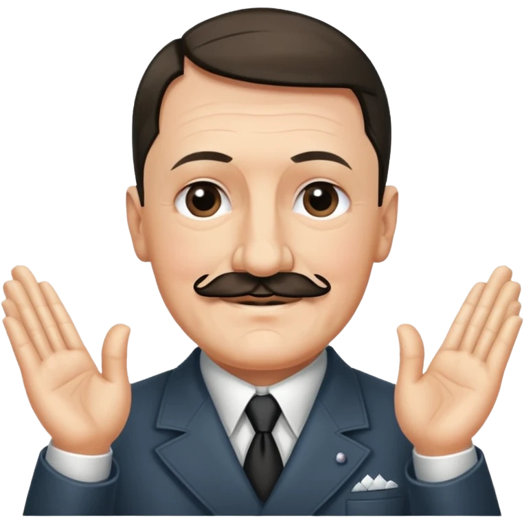 Hitler saying namaste emoji