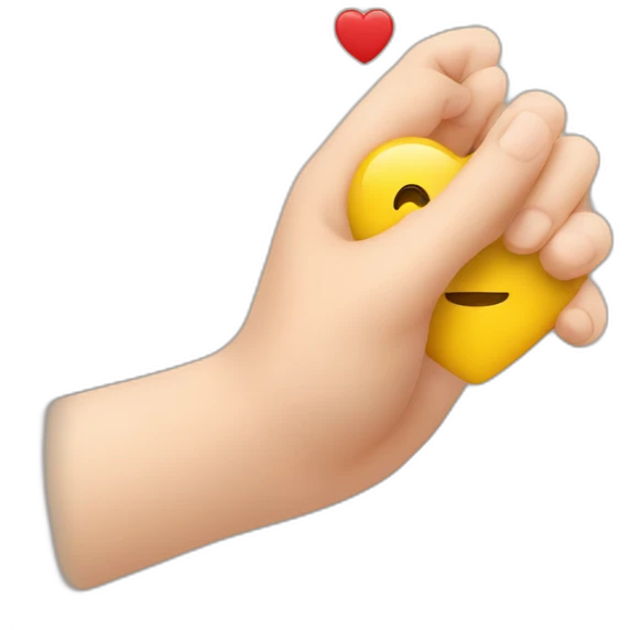 Personne qui fait un cœur avec les mains emoji