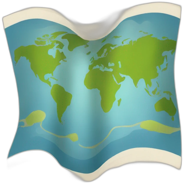 sheet with world map emoji