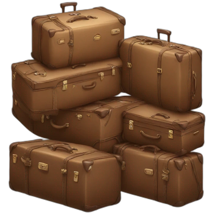 a lot of suitcases emoji
